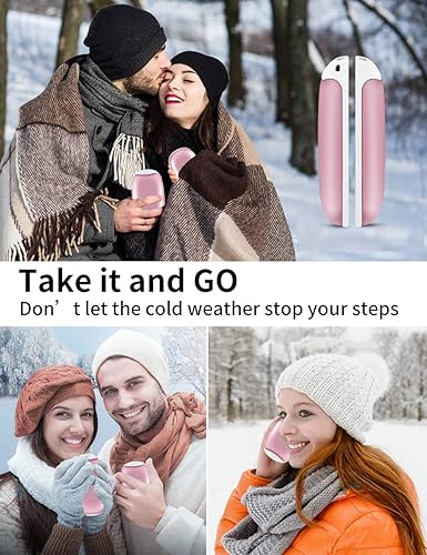 Miniatura 5 de Paquete de 2 calentadores de manos recargables, calentador de manos portátil eléctrico de 8000 mAh, ideal para deportes al aire libre, caza, golf,