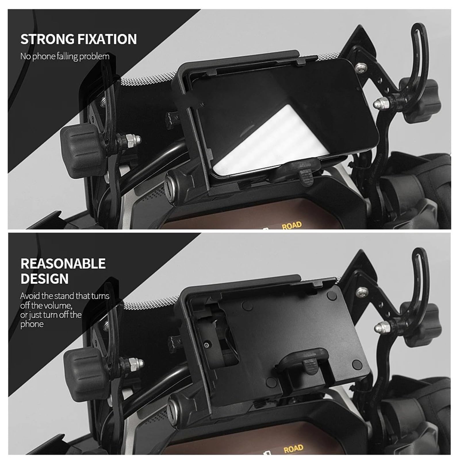 Support Telephone Velo Pour BMW R1200GS LC Pour Support De Navigation Aventure R1250GS S1000XR R1200RS USB Chargeur Sans Fil Support Téléphone Portable Support Support Telephone Moto Rotation(Wireless
