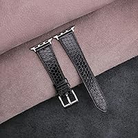 Vista 3 de Bands Compatible with Apple Watch Band 49mm 45mm 44mm 42mm 41mm 40mm 38mm Men Woman Sea Snake Leather Wristband Replacement Band Compatible with