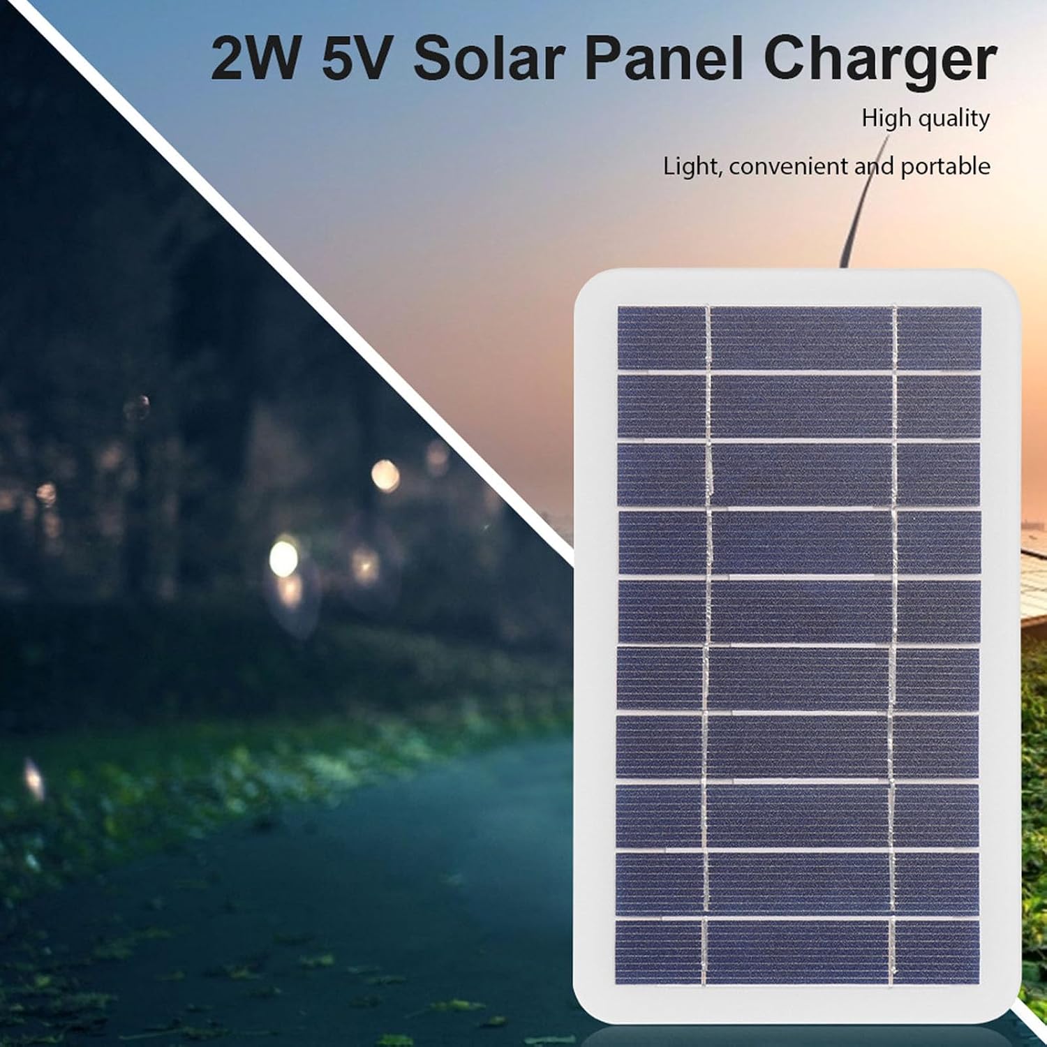 SUNGOOYUE Solar Panel, Portable Small and Lightweight Outdoor Solar Panel Charger for Camera Cell Phone Mobile Power Pack 2W 5V