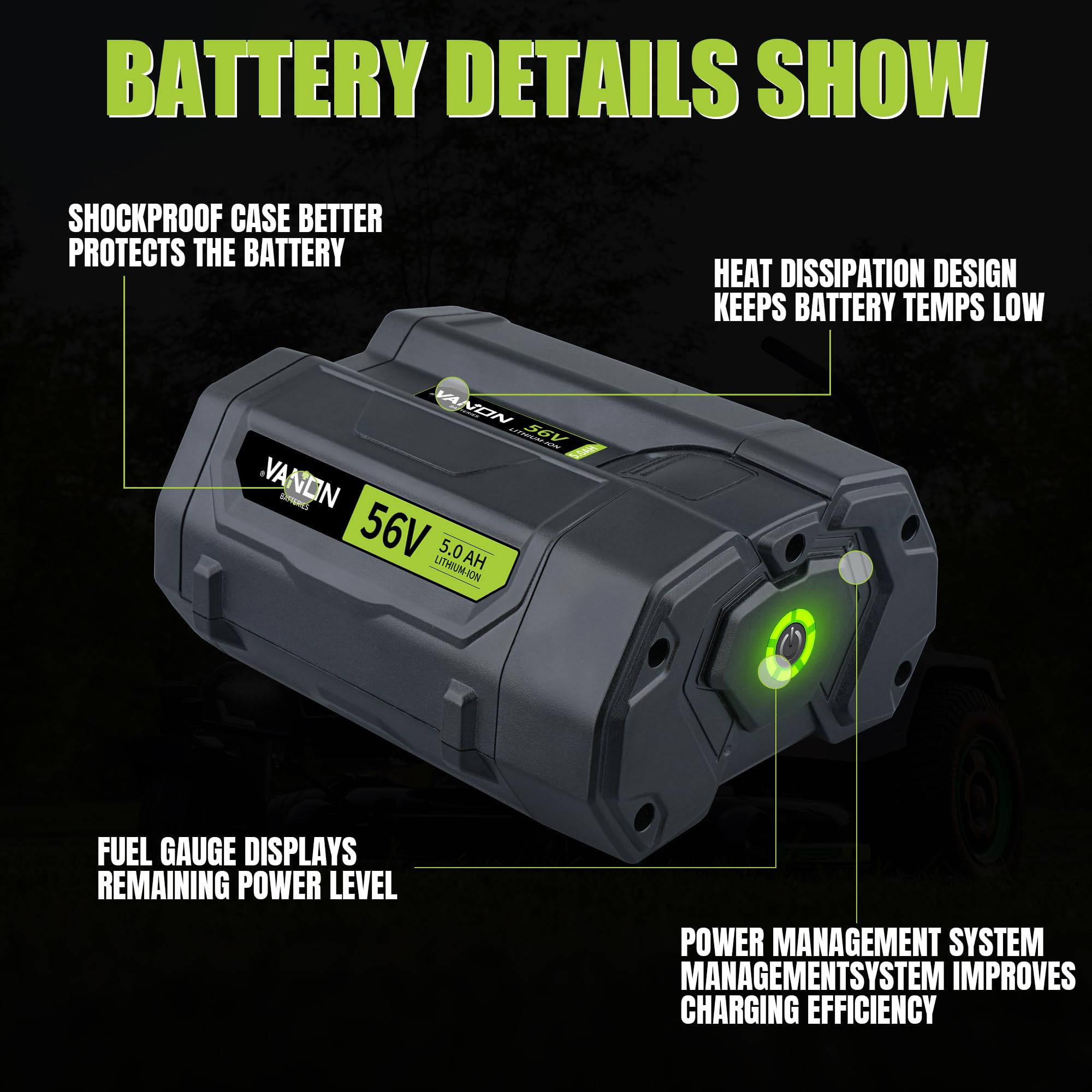 10.0Ah/5.0Ah Battery For Genuine EGO 56V 56Volt BA1400 POWER Lithium Ion BA2240