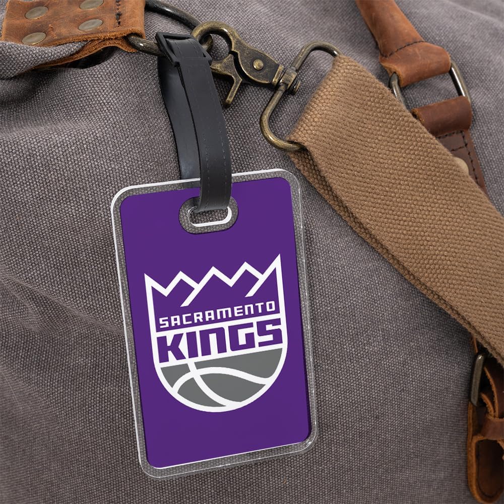 Desert Cactus Sacramento Kings Luggage Tag – Official NBA National Basketball Travel ID Label for Suitcases, Bags, and Carry-Ons (Acrylic Luggage Tag A)