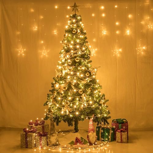 Miniatura 2 de AWQ Guirnalda de luces LED de 66 pies para interiores, 200 luces LED para interiores, exteriores, bodas, cumpleaños, árbol de Navidad, decoración de