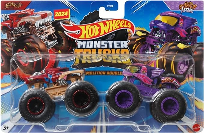 Amazon.com: Hot Wheels Monster Trucks Demolition Double 2024, Hotweiler ...
