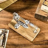Vista 2 de Sunnytech Hot Air Stirling Engine Colourful LED Single Flywheel Education Toy Electricity Power Generator M14-03-S