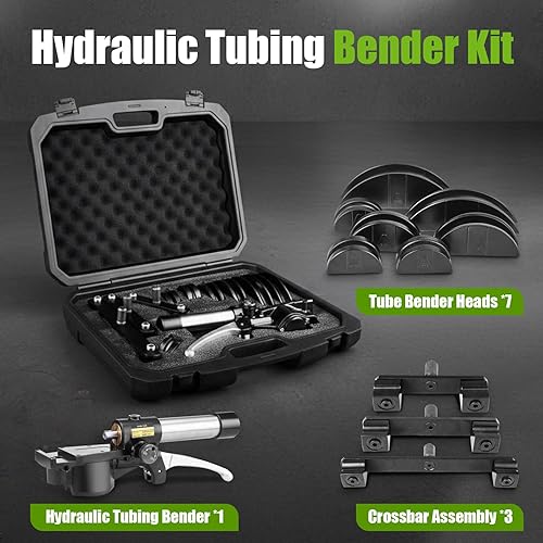 Miniatura 2 de Kit de herramientas de tubos hidráulicos Super Stars 1/4in–7/8in - Doblador de tubos de cobre HVAC con 7 troqueles de aluminio - Herramienta