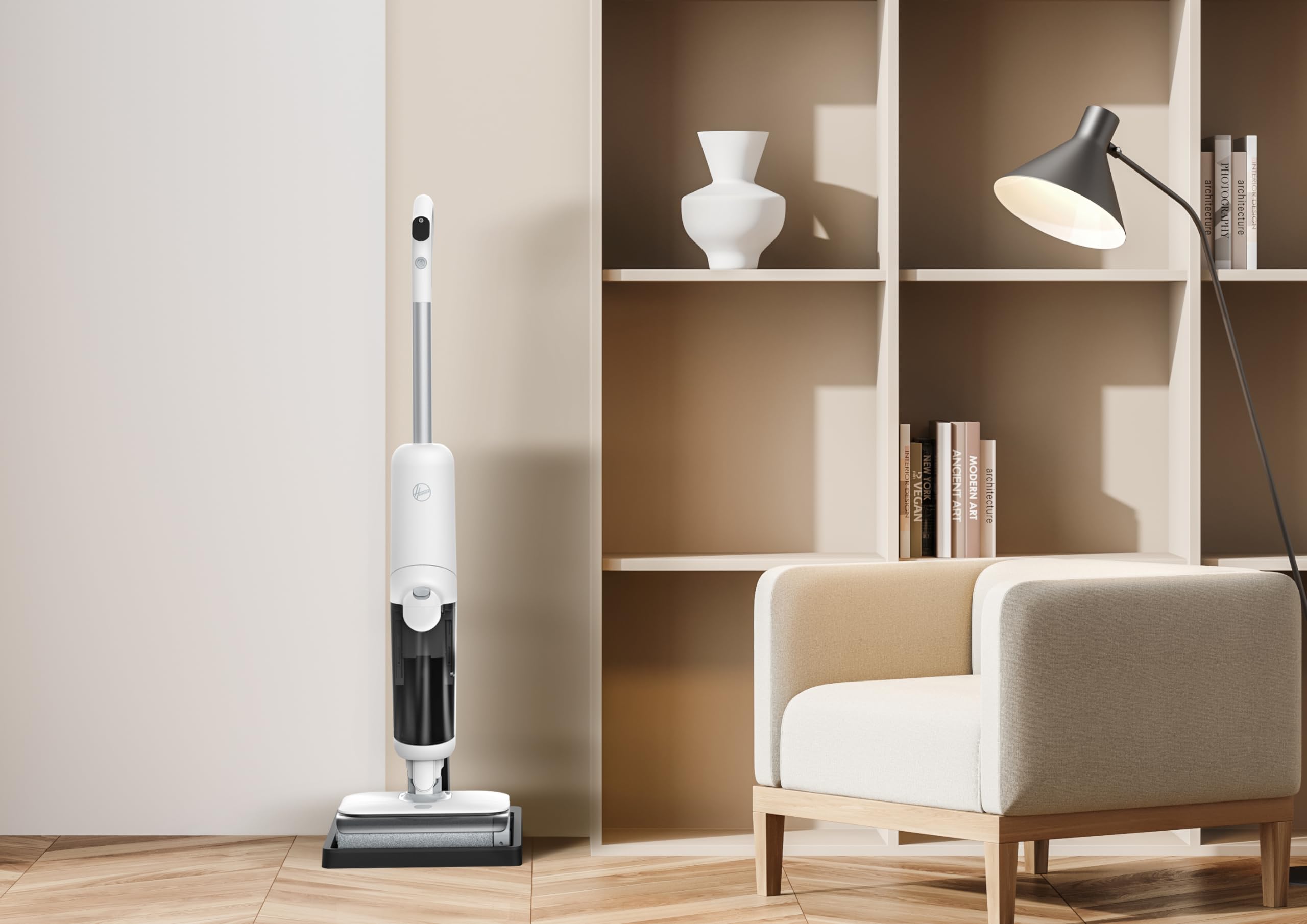 Hoover HW5 Wet and Dry – Aspirador en seco y húmedo, sin Cable, función de fregado, Motor de Alta Potencia, Sistema de Doble Rodillo, 3 Modos, autolimpieza, Aspirador/fregona 2 en 1, 230 W [HW500]