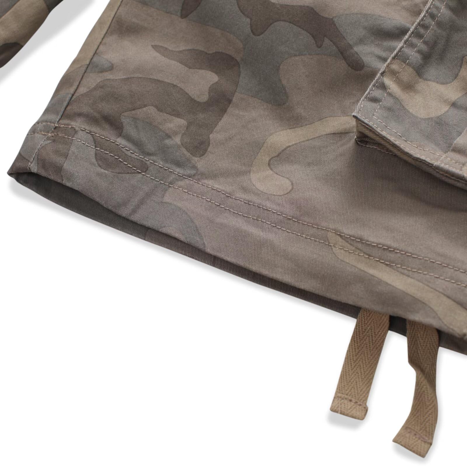 KOCTHOMY Damen-Cargo-Shorts, 17,8 cm, Bermuda-Shorts, Freizeit-Shorts, Sommer-Shorts, Camouflage-Shorts mit Reißverschlusstaschen, ohne Gürtel