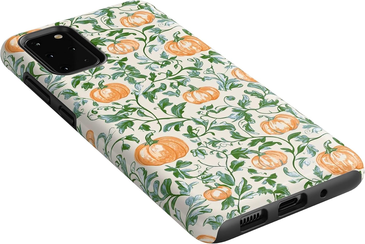 Casely Galaxy S20 Plus Case | Pumpkin Patch | Green Vines | Essential Slim Dual-Layer Protective Design