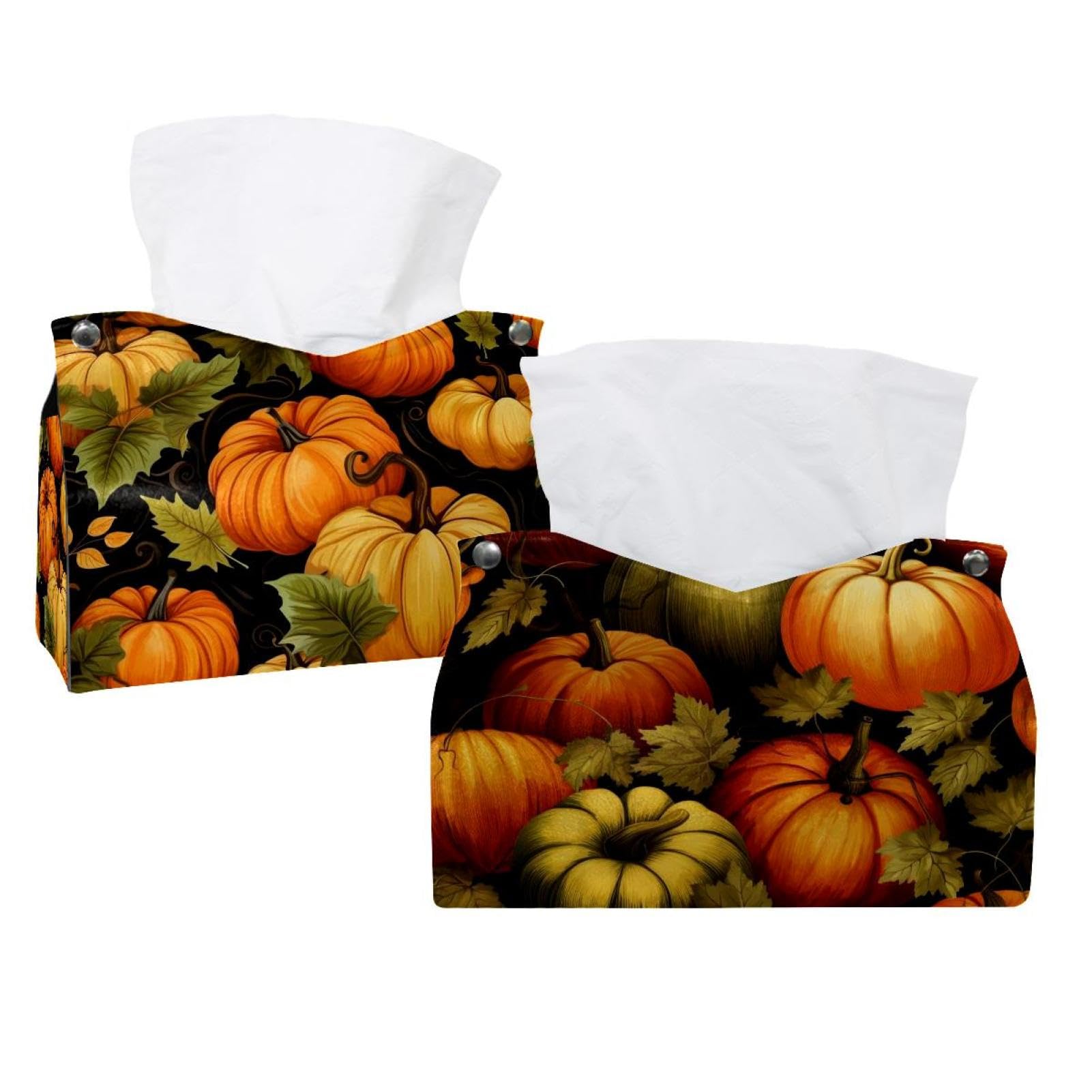 Boîtes à mouchoirs citrouille Thanksgiving Barth pour masquer les emballages en carton laids