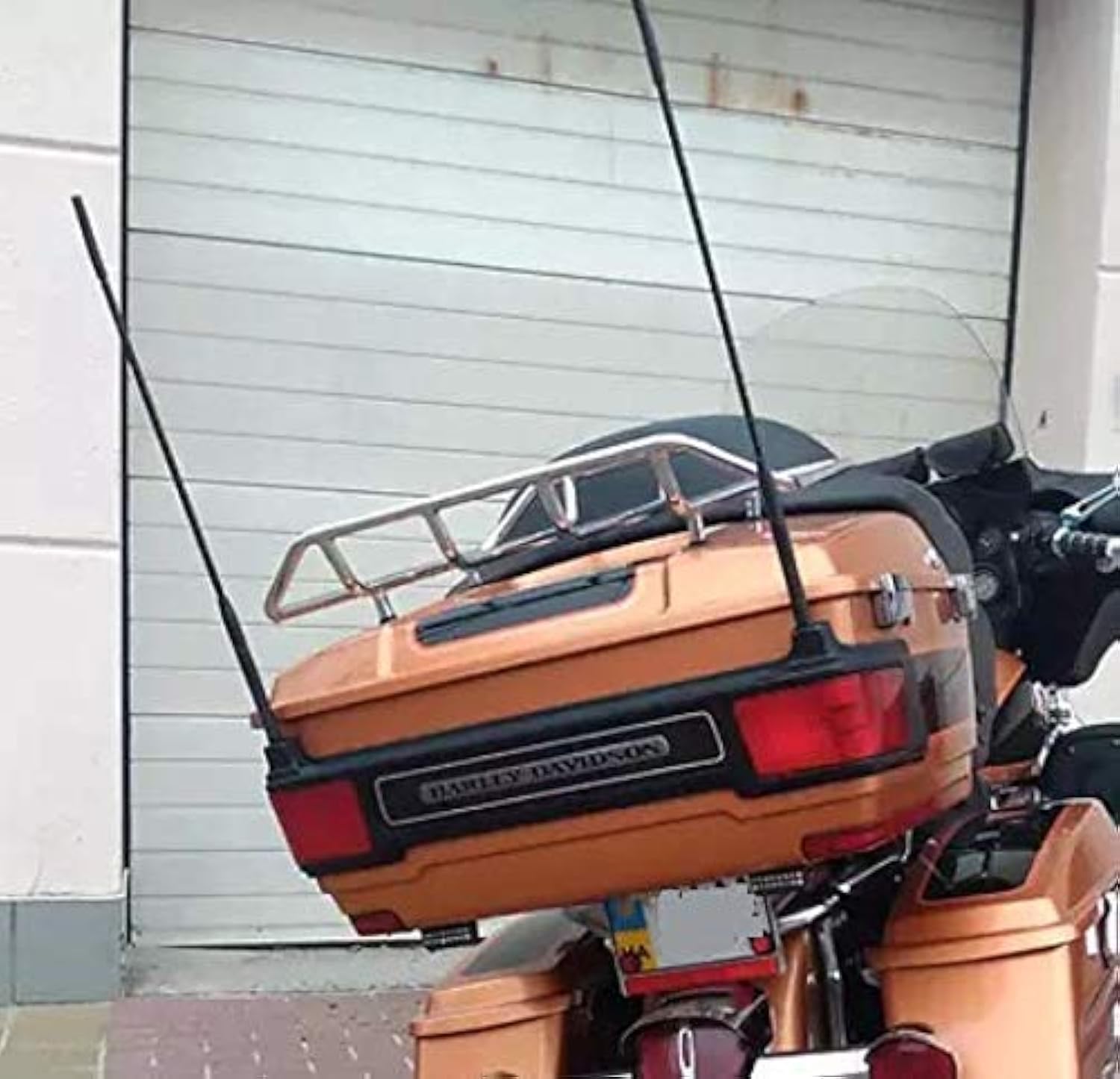 2-Pack Short Whip Metal Antenna Mast for Harley Davidson | Highly Durable Premium 16 Inch Antennas | Black Car Wash-Proof FM AM XM CB Radio Antenna |