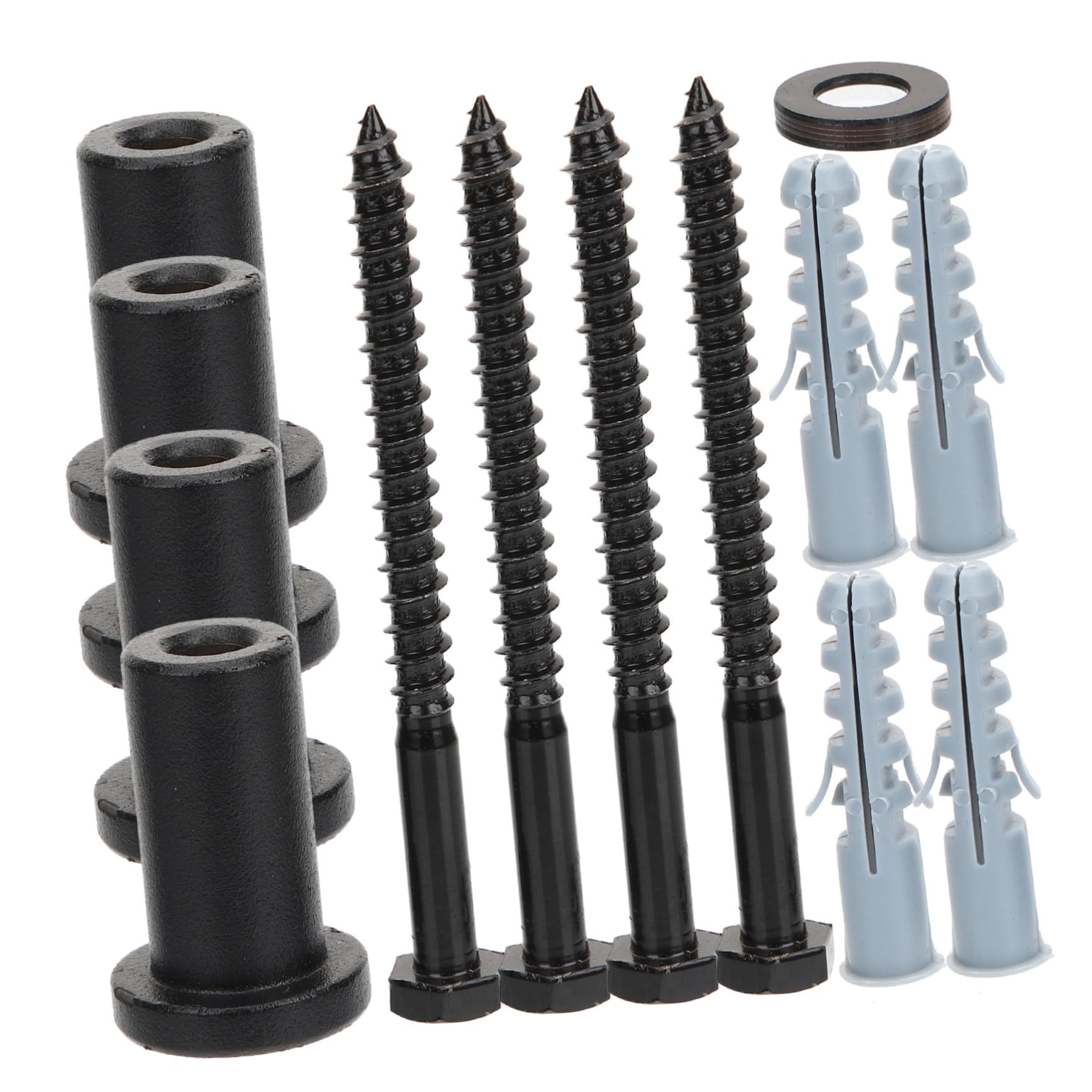 Entretoises pour porte coulissante indéformables, fixations en acier carbone stable