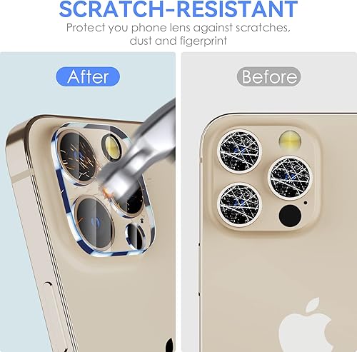 Miniatura 2 de CloudValley Protector de lente de cámara diseñado para iPhone 13 Pro13 Pro Max con círculo nocturno película protectora de cámara de vidrio templado