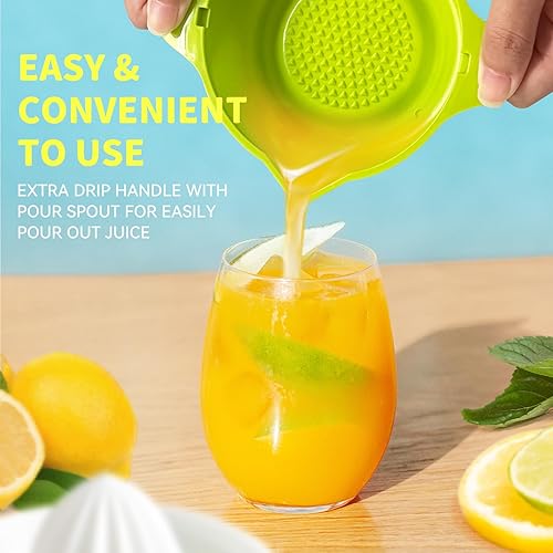 Miniatura 3 de Exprimidor de cítricos, exprimidor de limón, fruta naranja, exprimidores manuales de mano con boquilla de vertido, 8.5 fl oz