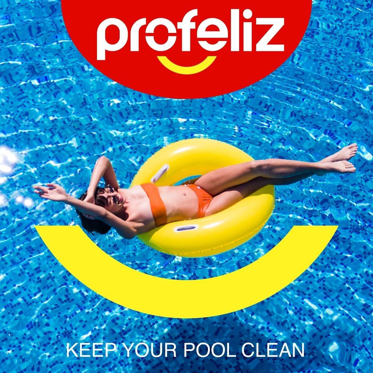 PROFELIZ Pool Chlorine Tablets 3 Inch, Slow-Dissolving Spa Sanitizer Eliminate Bacteria Algae Stabilized Chlorine for Swimming Pools Hot Tubs Spa Treatment (20lbs)