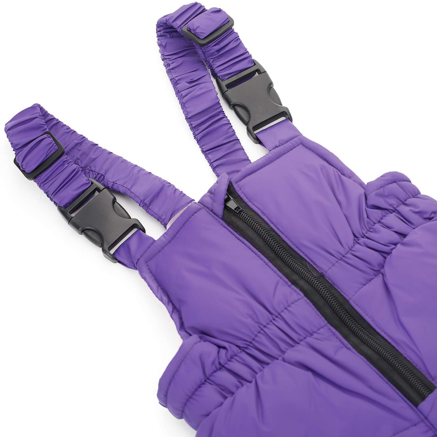 SANMIO Tuta da neve per bambini con cappotto invernale e pantaloni da neve, con cappuccio e pantaloni con bretelle, tuta antivento da sci 2-6T