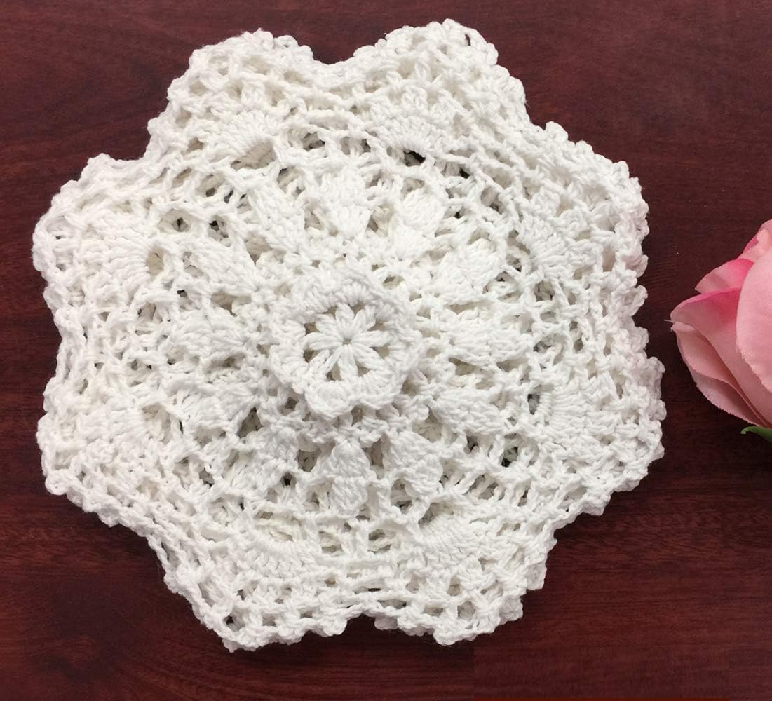 Creative Linens Handmade Crochet Lace Table Runner - 100% Cotton, White, 14x54 Inches
