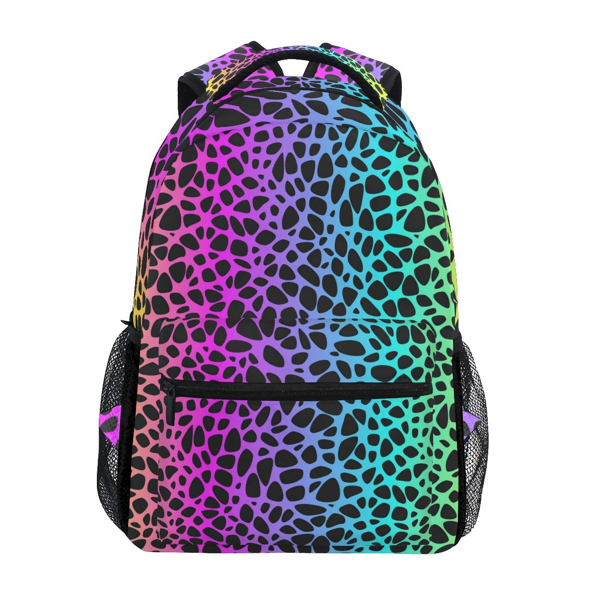 Mnsruu Leopard Studenten Rucksack Backpack für Mädchen Jungen & Kinder Schulrucksack College Reiseeucksack Tagesrucksack für Sport & Outdoor