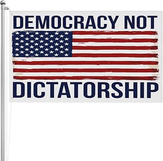 3x5 Feet Democracy Not Dictatorship Flag Save Democracy Flags for Outside Double Sided 3-Ply Yard Signs Banner