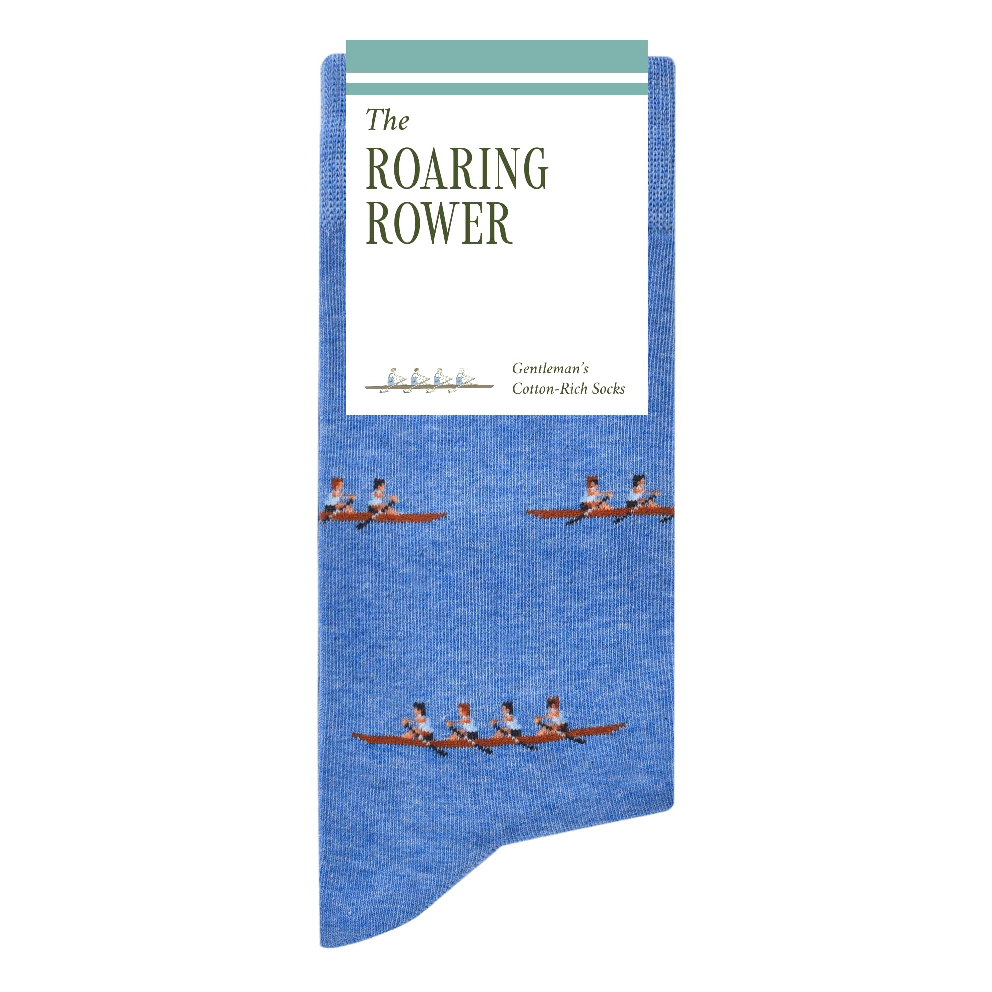 The Roaring Rower Socks - Funny Rowing Men's Socks - Fun Crew Gift for Men