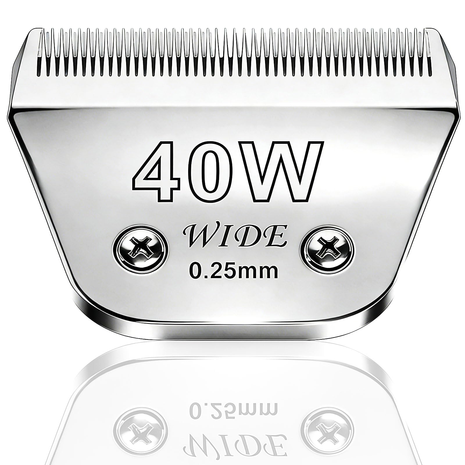 AUDOC Wide Blade Pet Grooming Clipper Blades for Andis,Oster A5,Wahl km10 Clippers (40W)