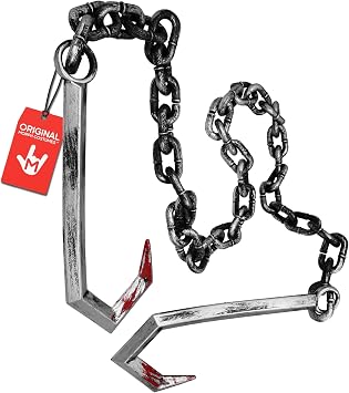Nicky Bigs Novelties Meat Hook Chain Prop, 90.5in Butcher Costume
