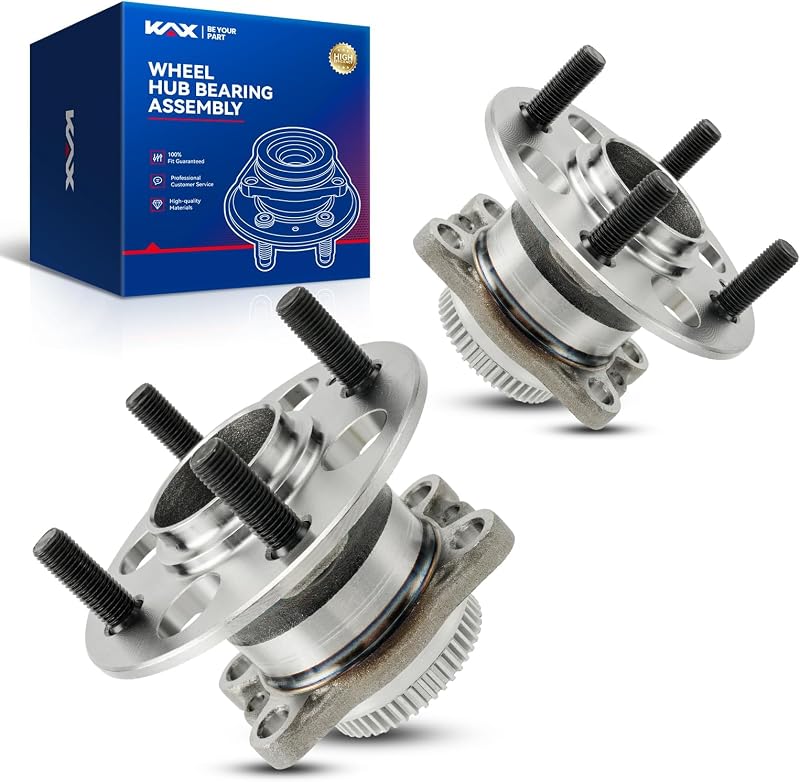 Rolamento e cubo de roda traseiro KAX 512483 para Hyundai Accent e Kia Rio – 2 unidades, 4 furos