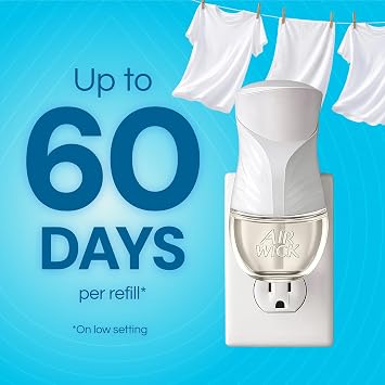 Air Wick Plug in Starter Kit, Fresh Linen,2 Warmers & 6 refills