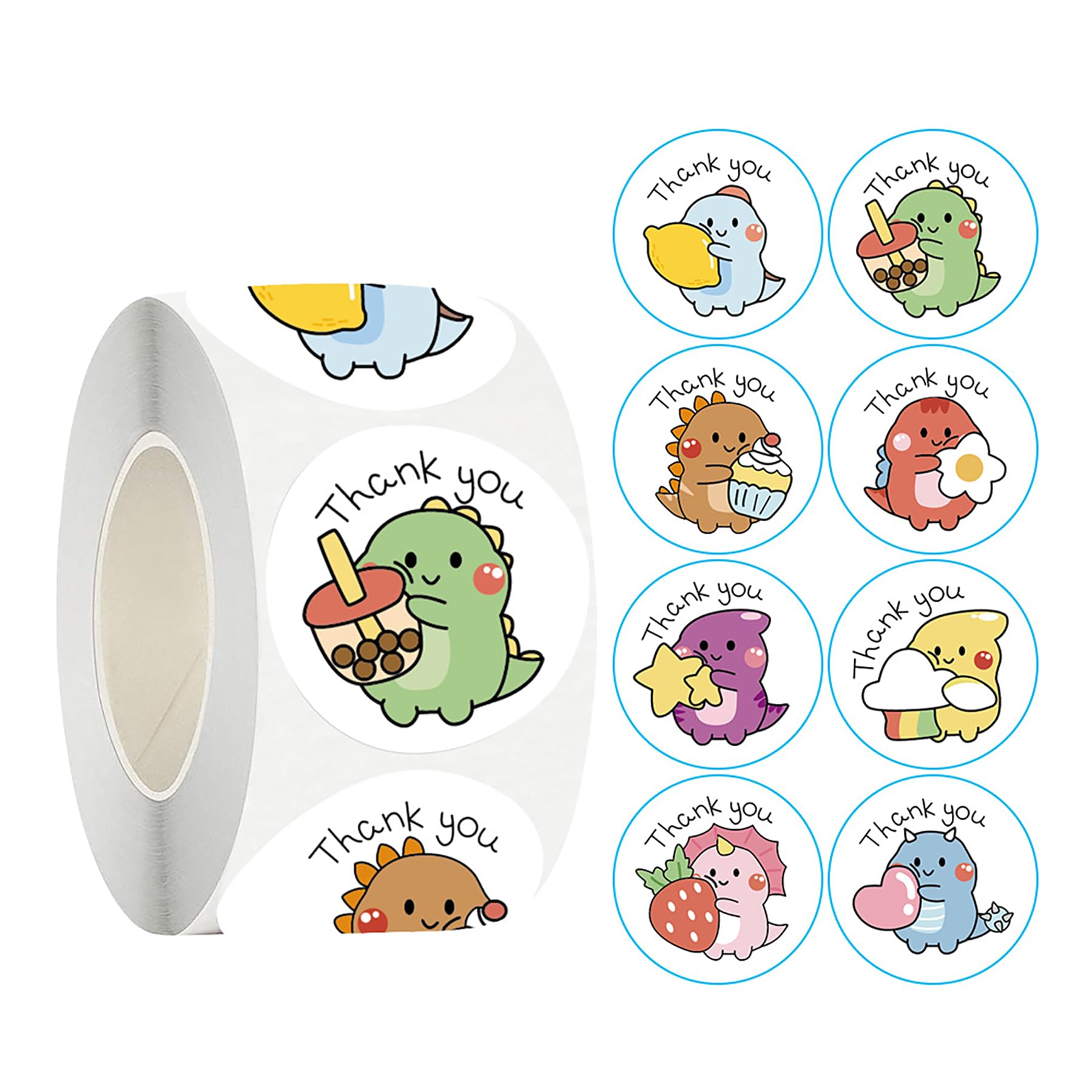 Foumiyfa1000Pcs Cute Animals Thank You Stickers,Self-Adhesive & Waterproof Stickers with Beautiful Design,Sealing Sticker for Small Business,Strong