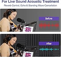 Vista 5 de Paneles de Espuma Insonorizante para Paredes, Paneles insonorizantes de alta densidad para paredes, Paneles acústicos absorbentes de sonido