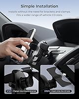 Vista 4 de iOttie Easy One Touch - Soporte avanzado para teléfono celular con ranura para CD, soporte universal para iPhone, Google, Samsung, LG, Moto y todos