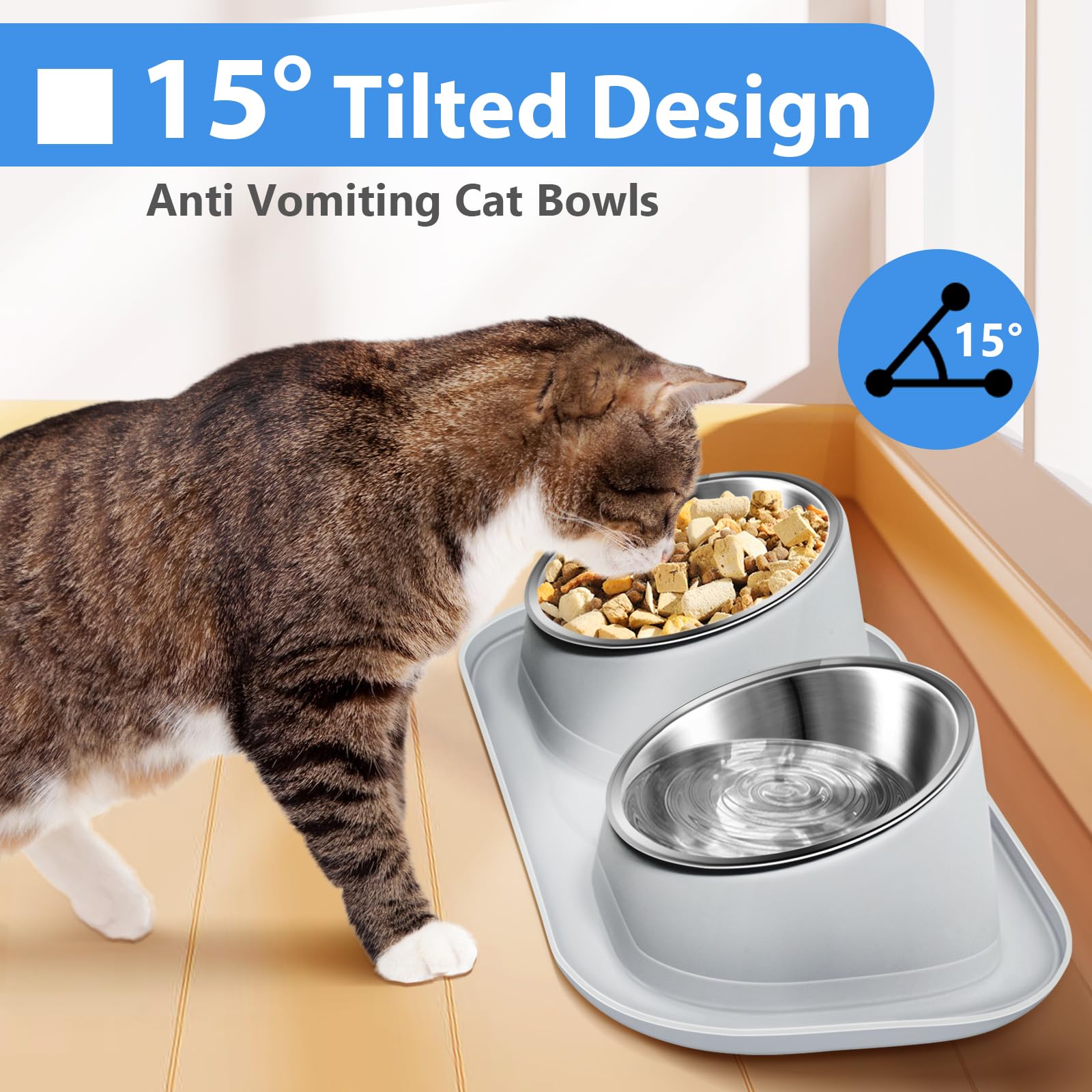 adjustable raised feeding bowls for dogs PETMAKER Adjustable Raised Dog Bowl Stand, Gray