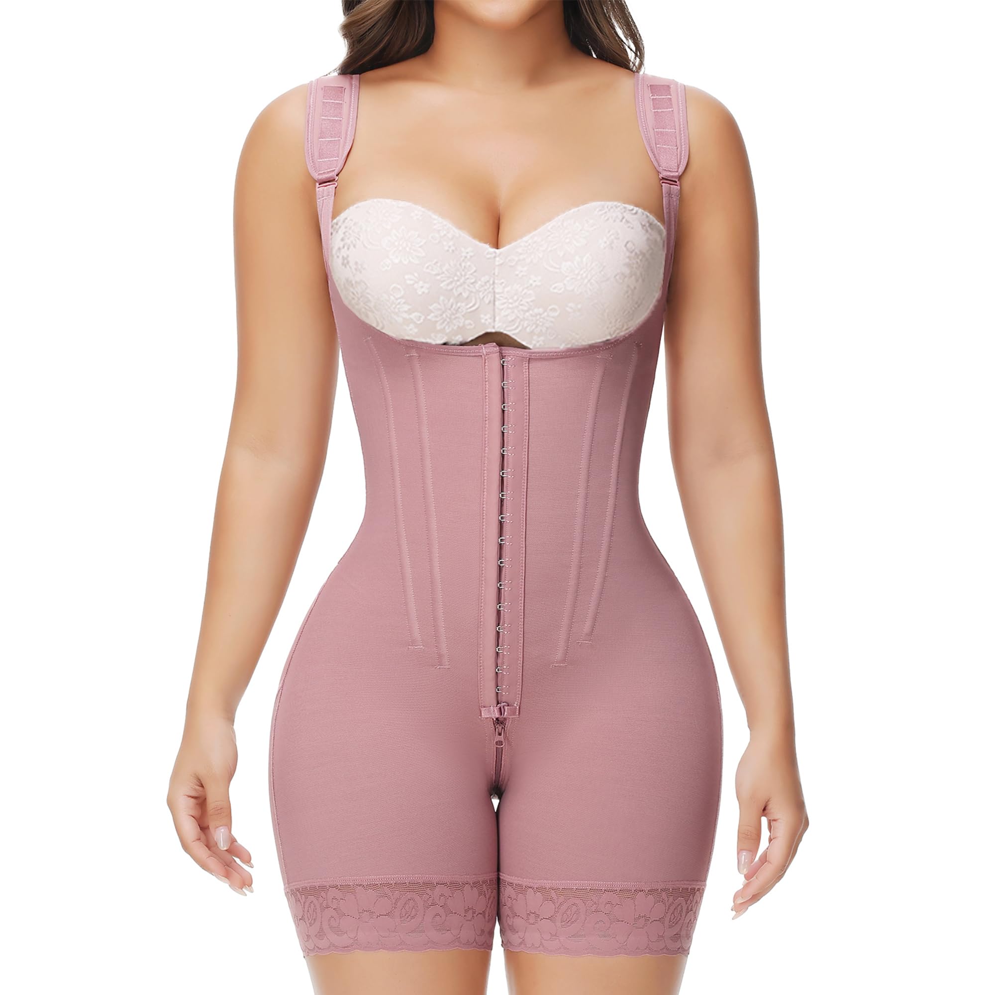 SHAPSHE Fajas Colombianas Moldeadoras Postpartum Body Shaper 3-Row Hooks