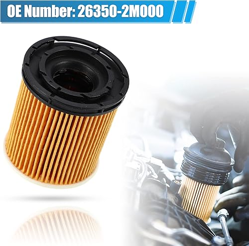 Miniatura 3 de X AUTOHAUX Filtro de aceite de motor 26350-2M000 para Kia K5 2021 2022 para Kia Rio 2020 2021 para Kia Sorento 2021 4 Set