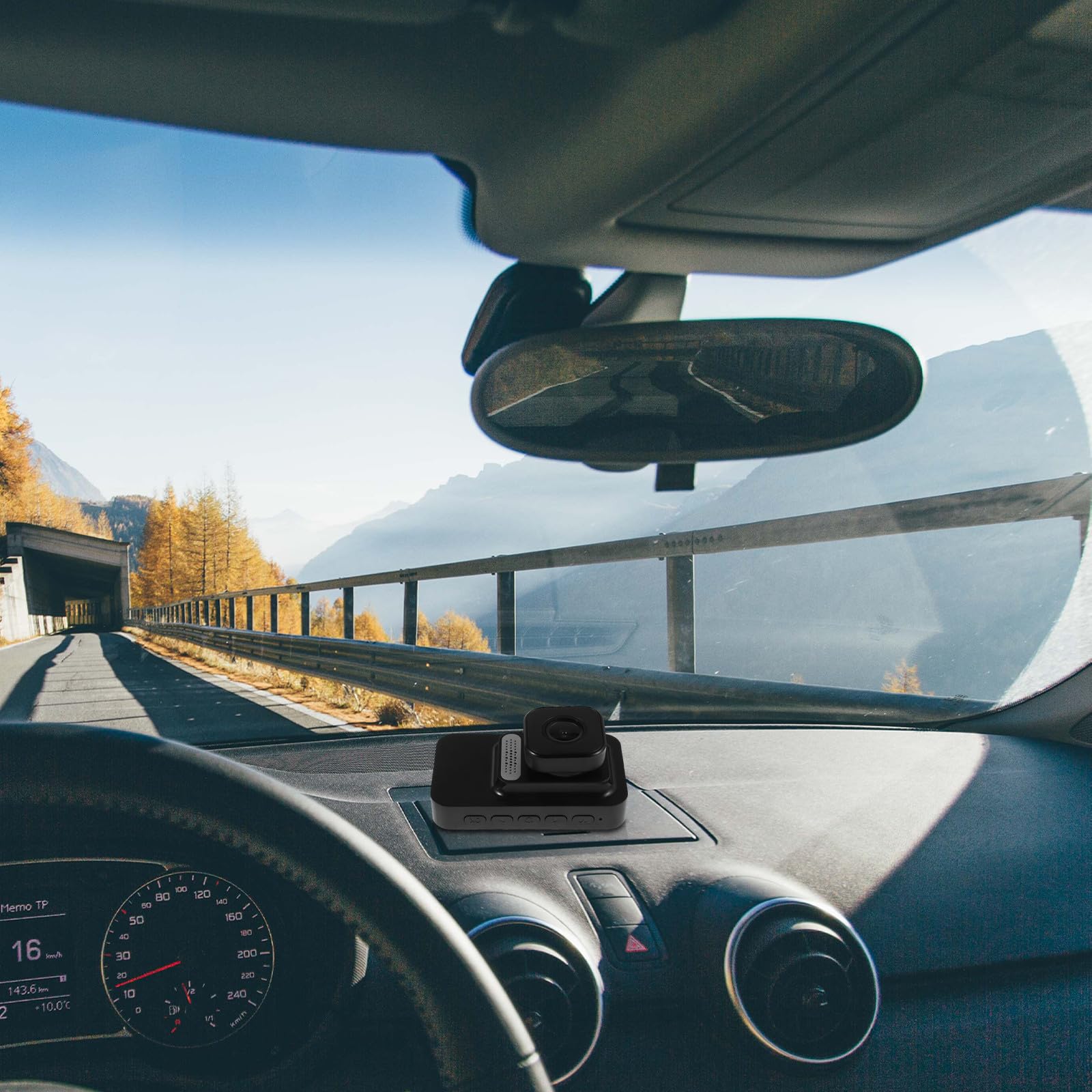 Dash Cam Auto Doppia Telecamera Frontale per Auto Nero ABS