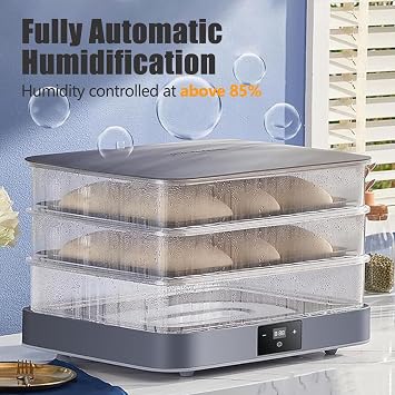 Multi Purpose Double Layer Yogurt Bread Fermentation Machine, Pizza Dough Fermentation Kit, Baking Temperature Control Fermentation Box, 24 Hour Timer
