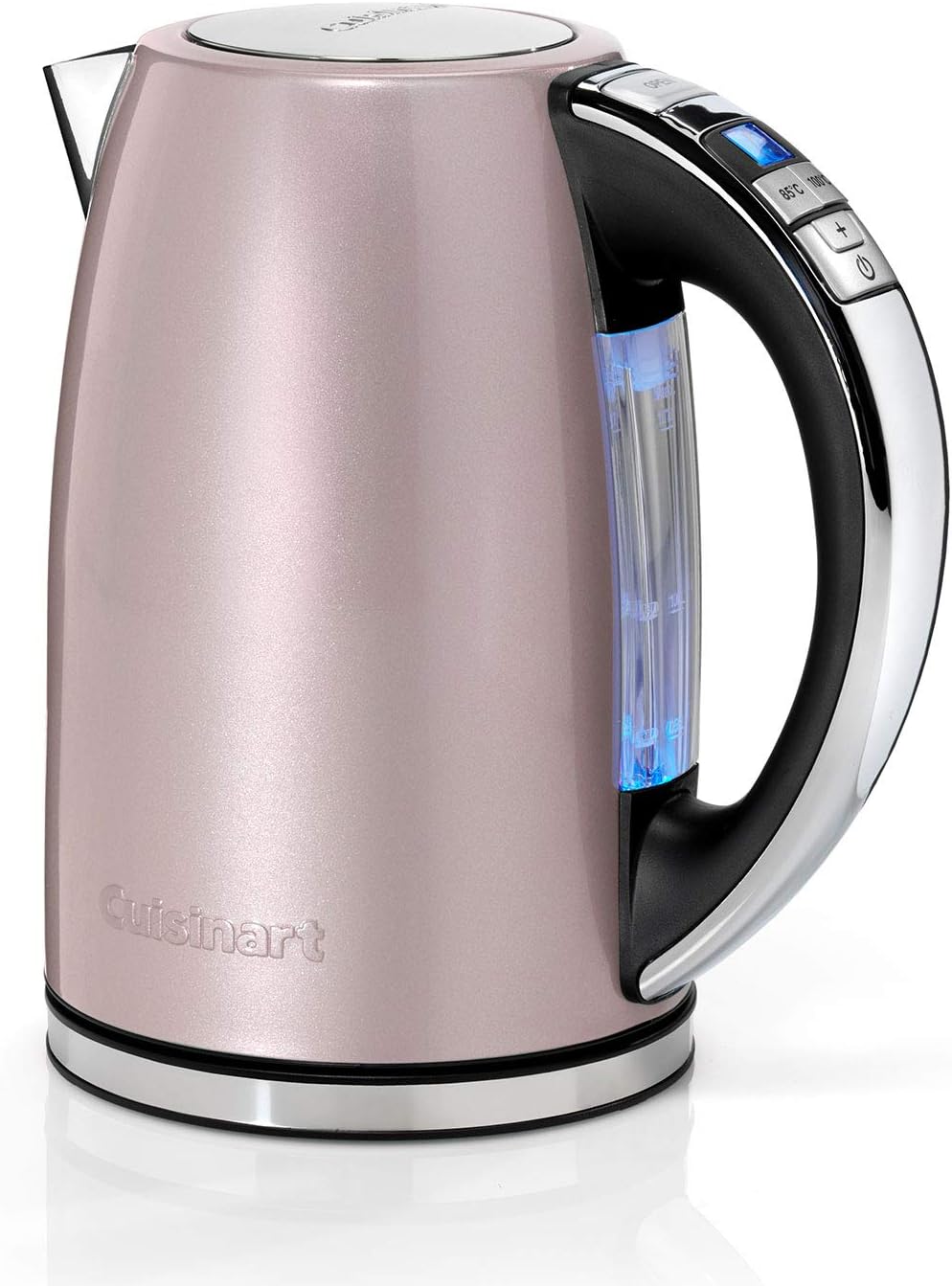Cuisinart Multi-Temp Jug electric kettle, Fast boil, 3KW, Cordless, Vintage Rose, Stainless Steel finish, 1.7L Capacity, Adjustable temperature, Removable washable anti-scale filter