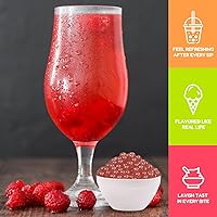 Vista 62 de Fanale Perlas de Boba Reventadoras de Fresa y Mango, Veganas, Sin OMG, Sin Gluten, Sin Grasa, Perfectas para Té de Burbujas, Batidos, Helados