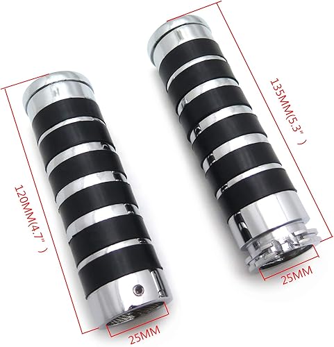 Miniatura 2 de HTTMT TRHB105B-1''- Agarres para manillar de motocicleta de 1 pulgada y 0.984 in compatibles con Kawasaki Vulcan 800 Classic DrifterMagna 75Harley