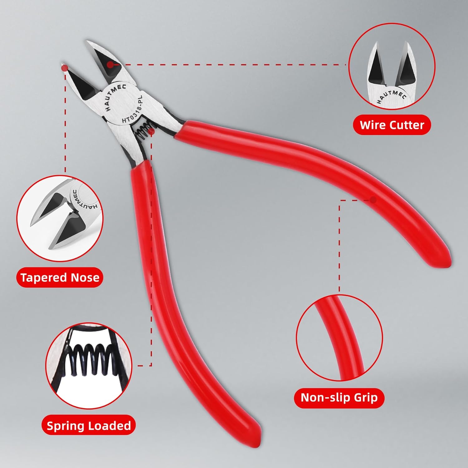 HAUTMEC 7 inch Panel Clip Removal Pliers Bundle with 6" Wire Cutters