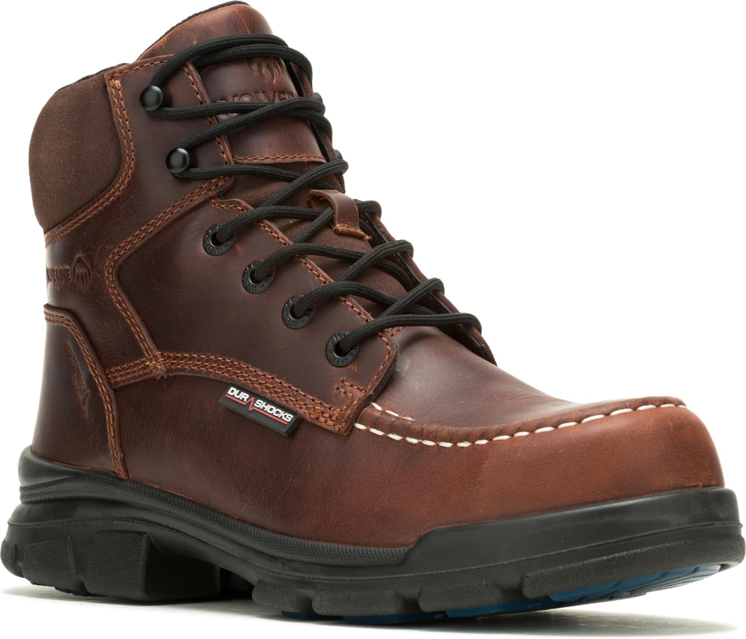 WOLVERINE DuraShocks Icon - Botas de trabajo para hombre, puntera compuesta, EH, WP, antideslizante, 6 pulgadas