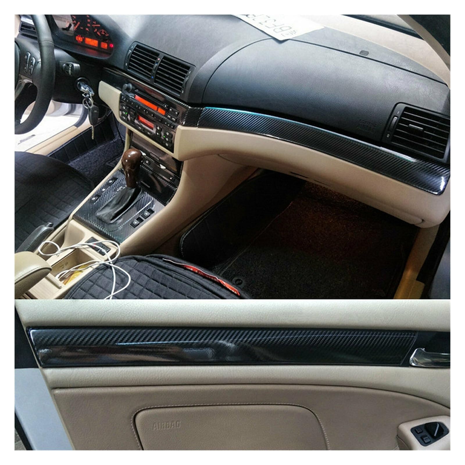 LQUNGE do Skoda Octavia 2018-2019 modyfikacja wewnętrzna i zewnętrzna folia ochronna na panel instrumentów, C