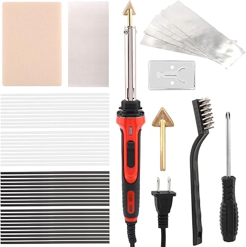 Soldador de plástico, kit de soldadura de plástico de 110 V100 W, kit de soldador de reparación de parachoques, herramienta de soldadura de plástico