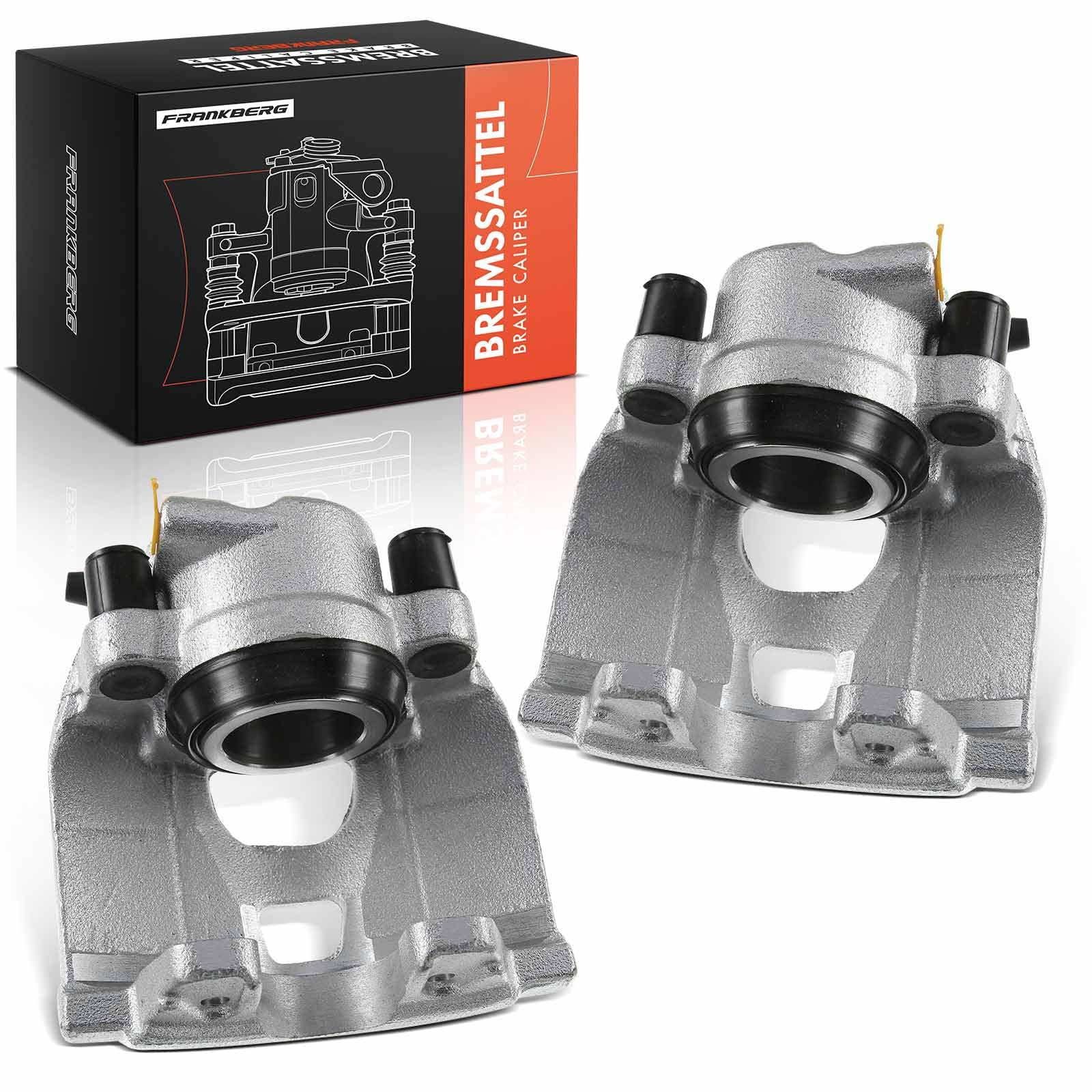 Frankberg Black 2X Brake Caliper Disc Brake Front Left Right Compatible With A4 8K2 B8 A4 Allroad 8Kh B8 A4 Avant 8K5 B8 A5 8T3 A5 Cabriolet 8F7 A5 Sportback 8Ta Replace# 8K0615124c