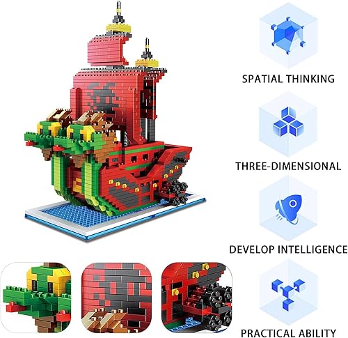 Miniatura 3 de Fualio 1560 piezas de bloques de bukiding de anime, lindos juegos de construcción de dibujos animados creativos ladrillos de construcción para niños