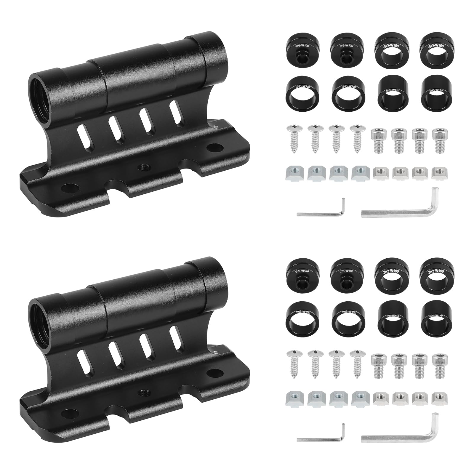 2 Stück Fahrradgabelhalterung Aluminiumlegierung Auto Fahrrad Dachträger Gabelhalterung Unterstützt Schnellspanner-/Thru-Axle-Montage für Ø5/12/15x100mm 15x110mm zur Outdoor-Reisen & Transport