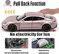 Vista 5 de Modelos de Coches Fundidos Porsche Taycan Escala 1/36, Vehículos de Retroceso Porsche Coche de Juguete, Regalos de Coches para Niños y Niñas