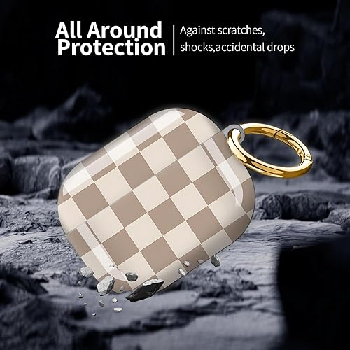 Miniatura 4 de Compatible con AirPod Pro 3 (2025), bonita funda para mujeres y hombres, protección completa, a prueba de golpes, con llavero, accesorios de funda