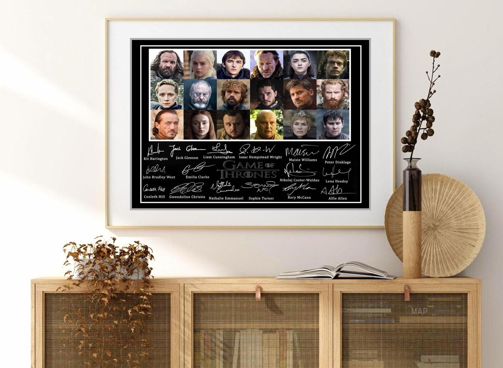 Stunning Quality Game of Thrones Cast Signed/Autographed Print (A3 Print 42cm x 29.7cm)