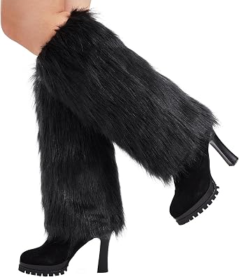 Nanxson Womens Fur Leg Warmer Winter Furry Long Boot Cuffs Cover TTW0034